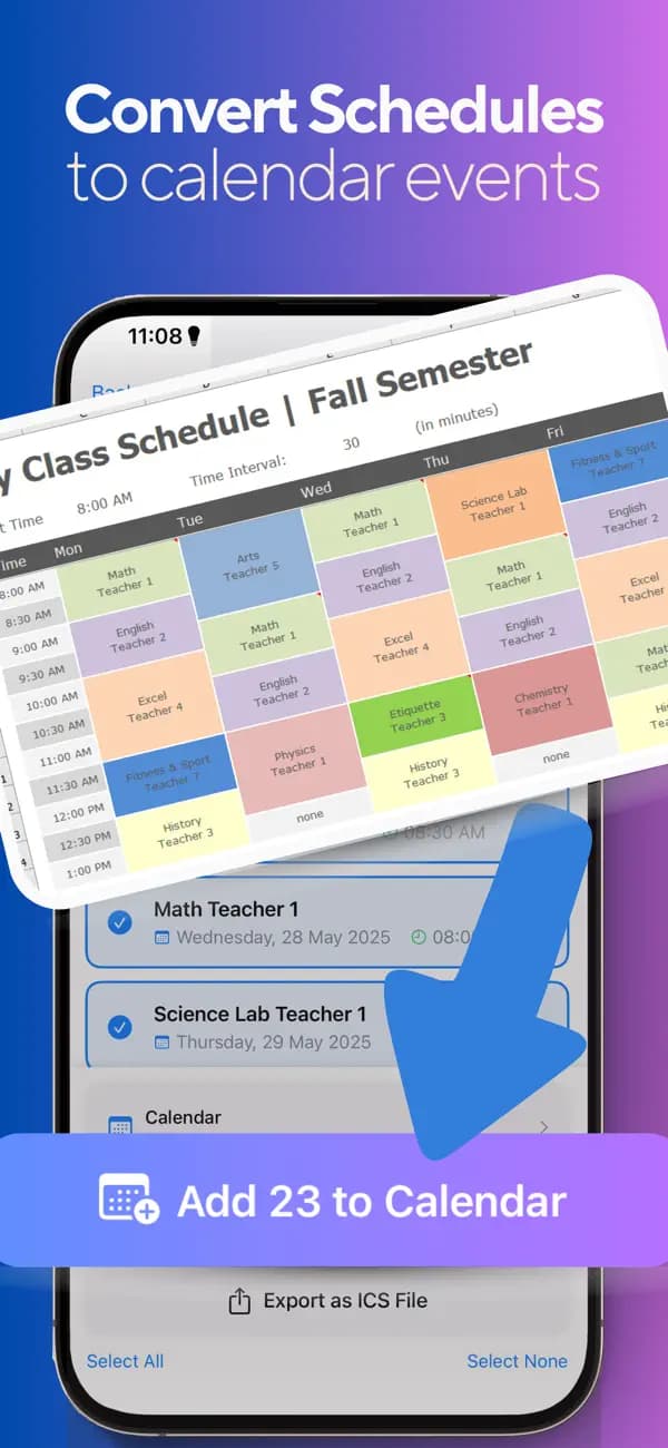 PDF to Calendar Converter app screenshot