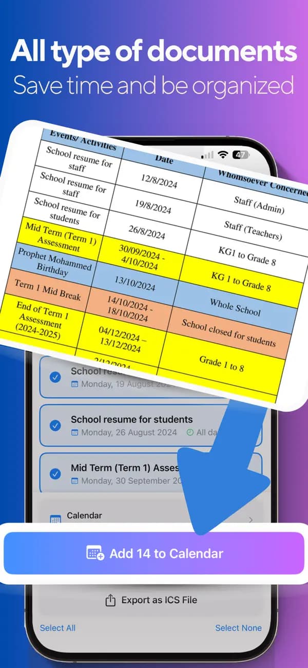 PDF to Calendar Converter screenshot 5